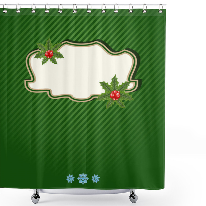 Personality  Christmas Holiday Card, Ornamental Design Elements Shower Curtains