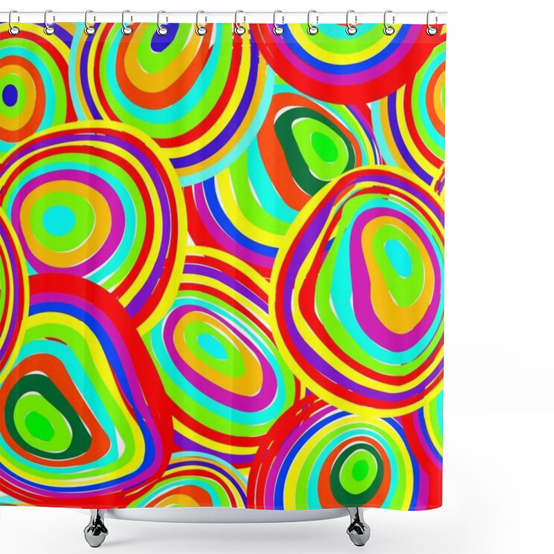 Personality  Circle Repetition Shower Curtains