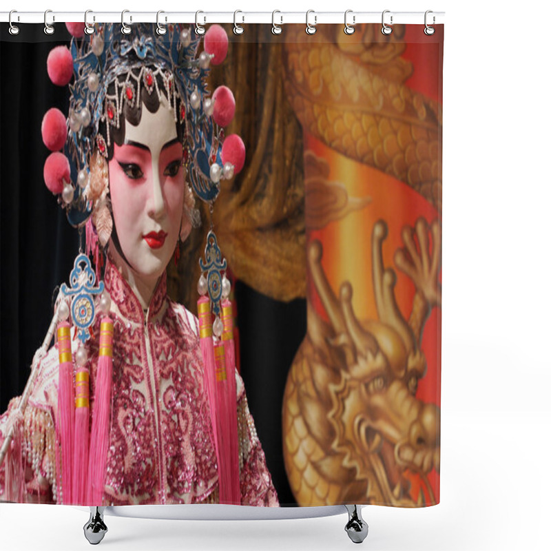 Personality  Chinese Opera Dummy ,it Is A Toy,not Real Man Shower Curtains