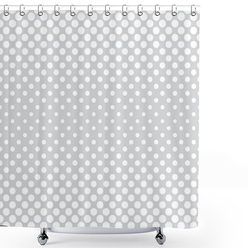 Personality   Circles Halftone Seamless Geometric Gradient Subtle  Pattern Shower Curtains