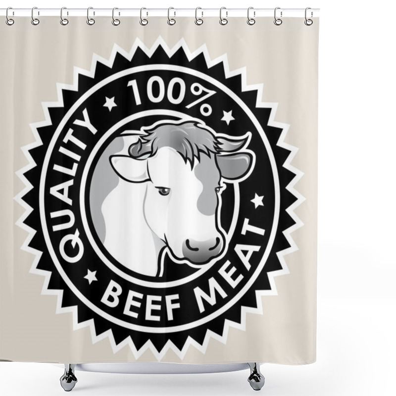 Personality  Beef Meat Quality 100% Seal Shower Curtains