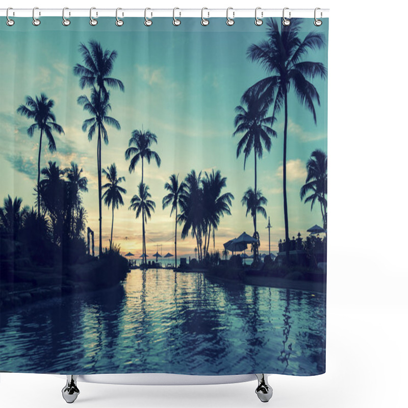 Personality  Amazing Tropical Marine Beach. Shower Curtains