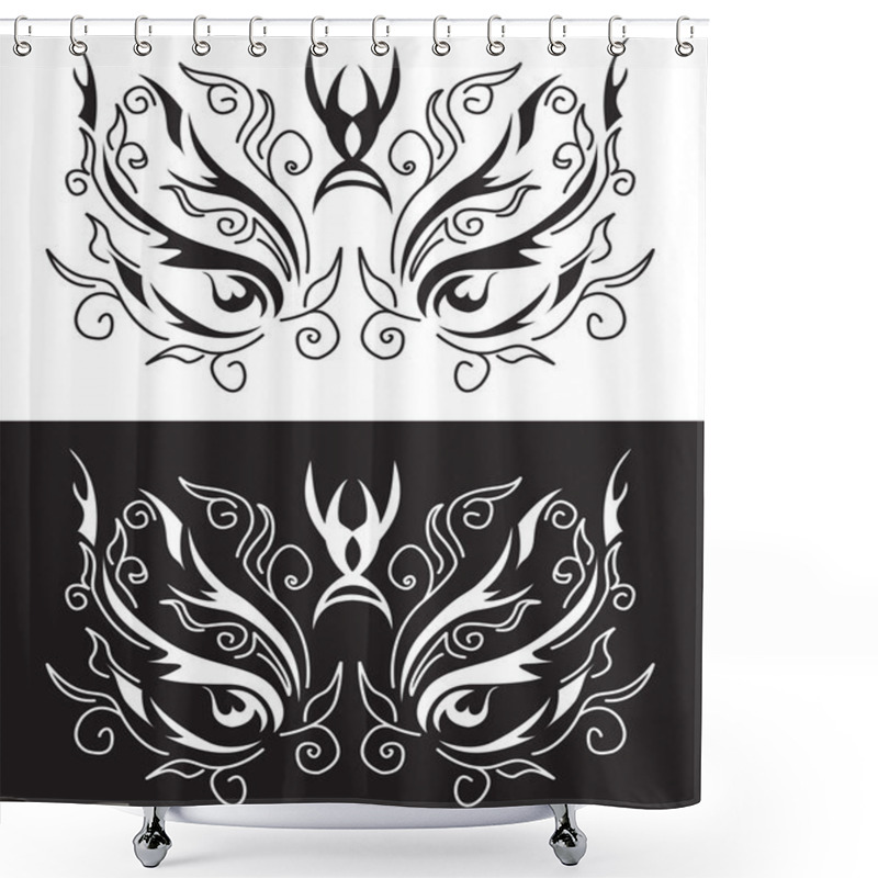 Personality  Tattoo Mask Shower Curtains