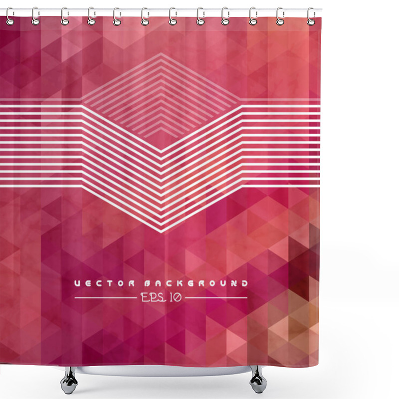 Personality  Abstract Geometric Background With Polygons Shower Curtains