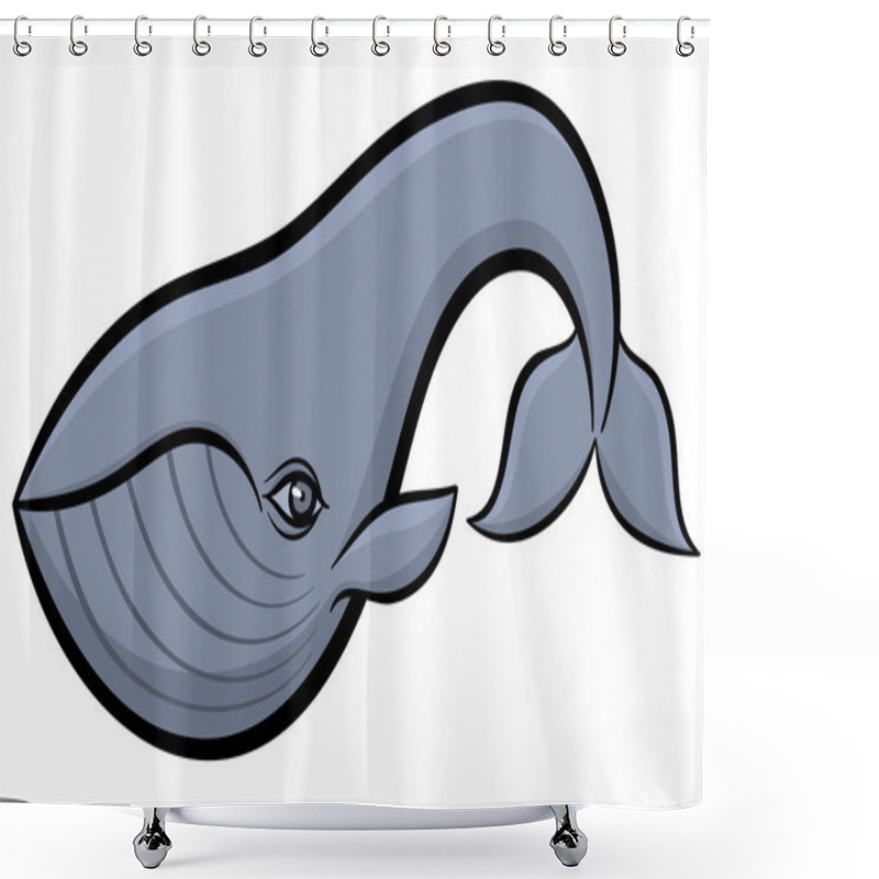 Personality  Hand Drawn Whale Shower Curtains