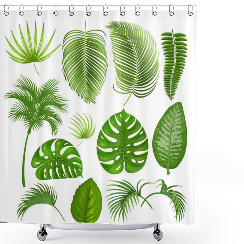 Personality  Tropical Exotic Leaves Set Shower Curtains