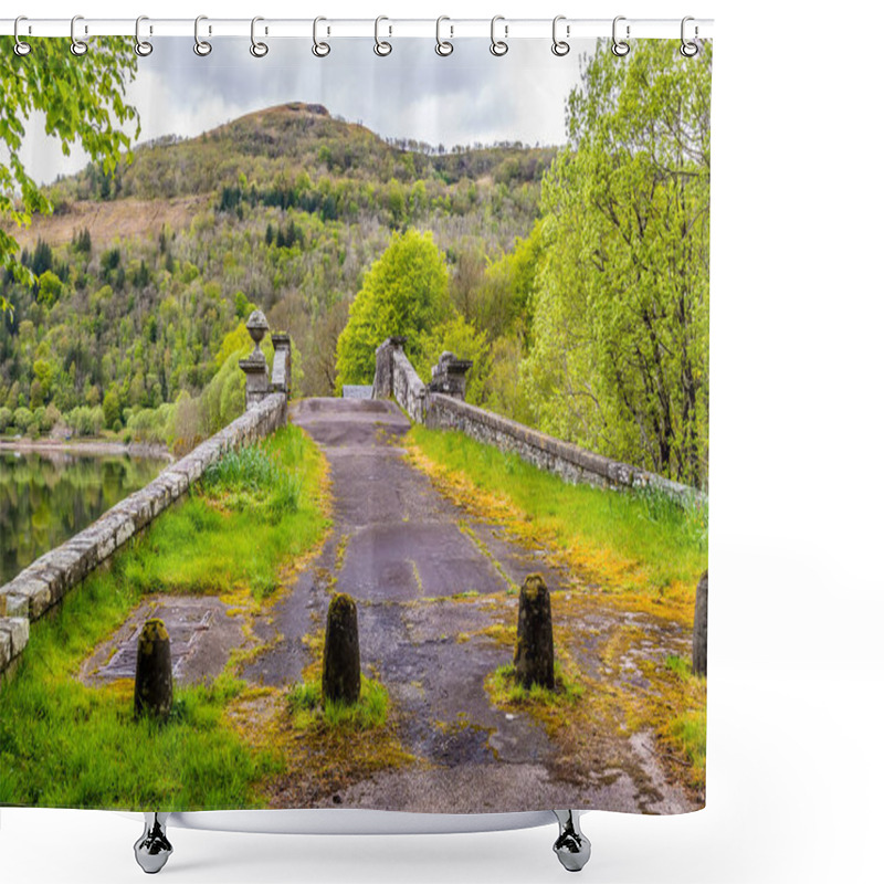 Personality  A View Towards An Old Bridge On The Outskirts Of Inveraray, Scotland On A Summers Day Shower Curtains