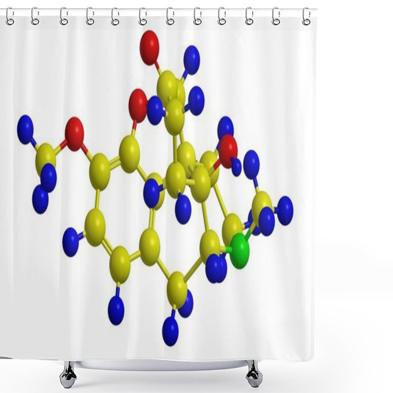 Personality  Oxycodone (Oxycontin) - Molecular Structure Shower Curtains