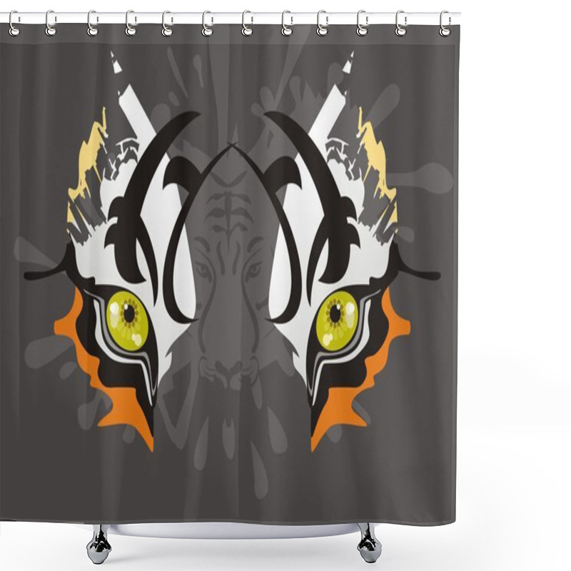 Personality  Tiger Eyes Shower Curtains