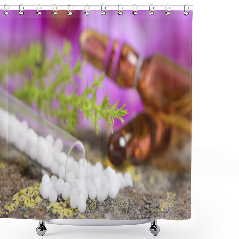 Personality  Alternative Medicine With Herbal And Homeopathic Pills Shower Curtains