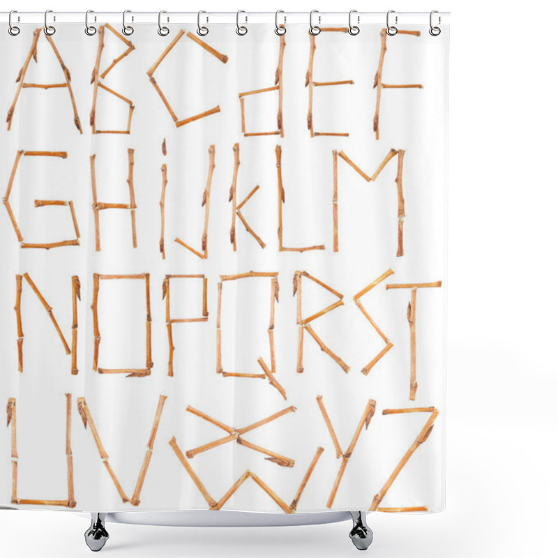 Personality  Font Of Wooden Branches Shower Curtains