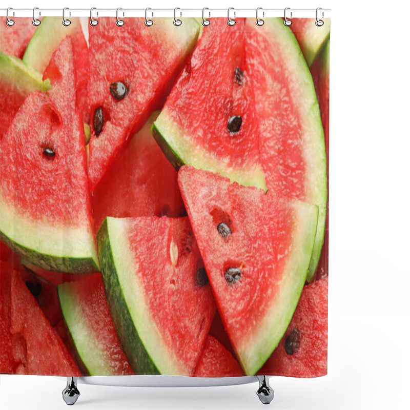 Personality  Sweet Watermelon Slices, Closeup Shower Curtains