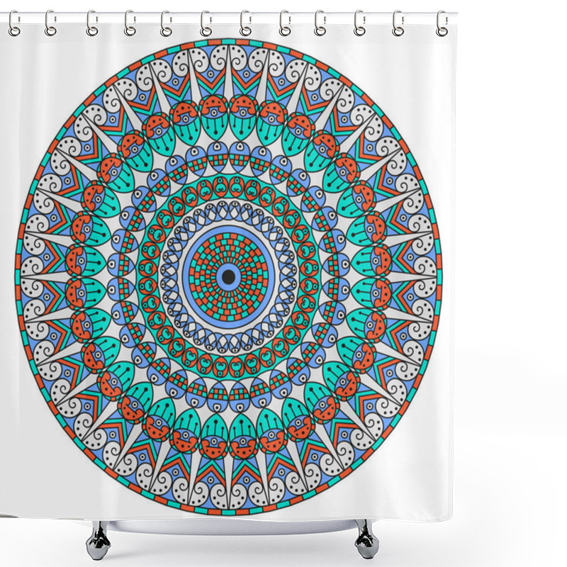 Personality  Round Ethnic Pattern Shower Curtains