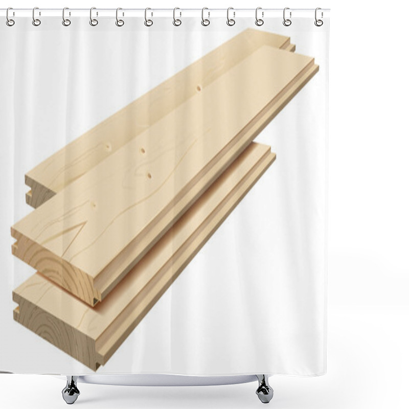 Personality  Planks Shower Curtains