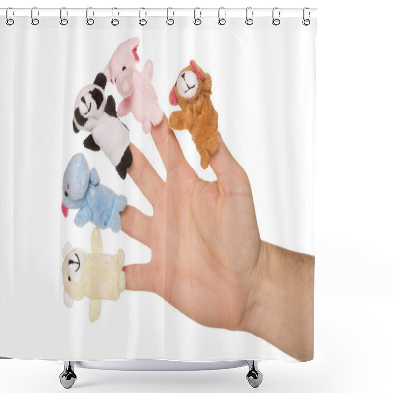 Personality  Five Animal Finger Puppets Shower Curtains