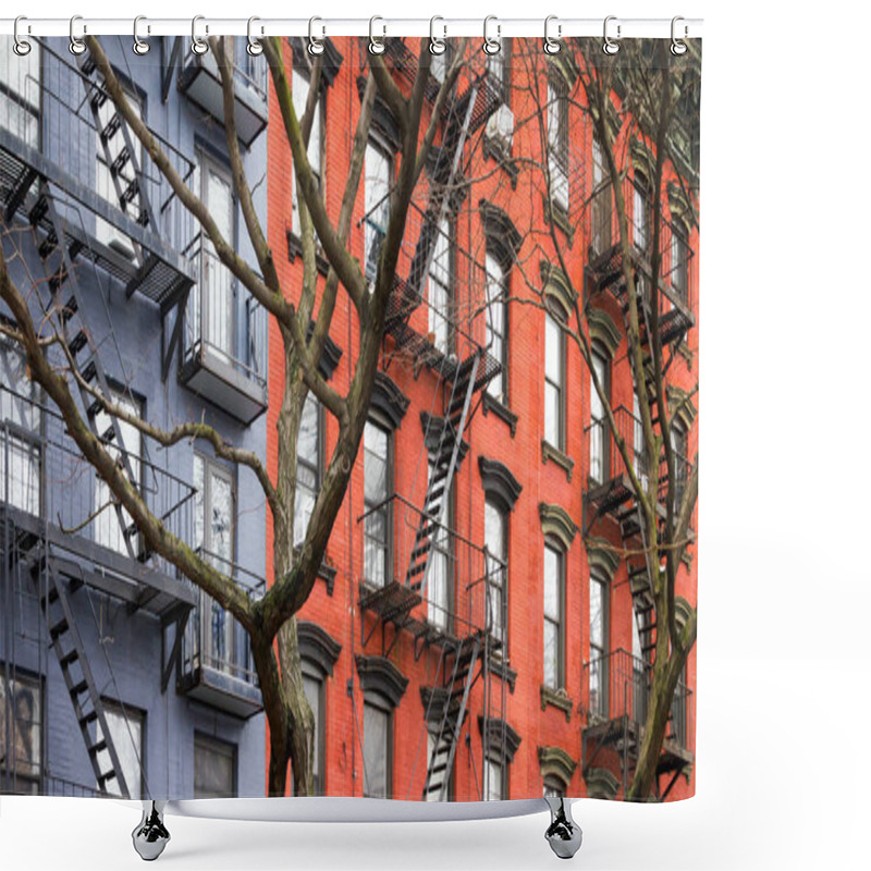 Personality  New York City Historic Buildings In The East Village Of Manhatta Shower Curtains