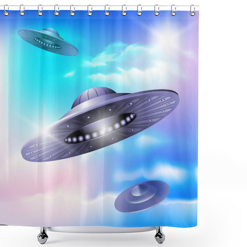 Personality  Alien Invasion Shower Curtains