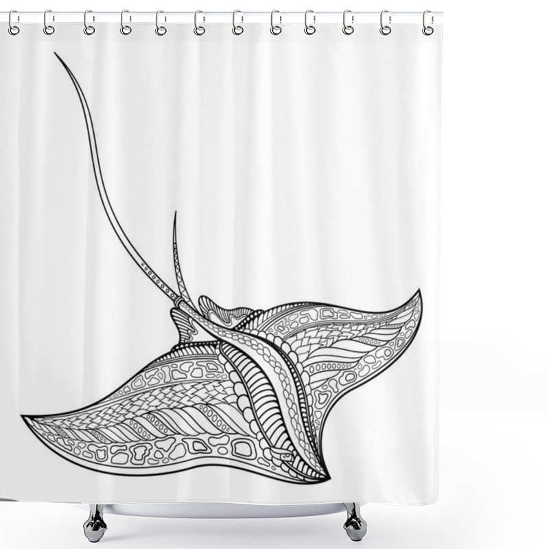 Personality  Vector Tribal Decorative Stingray Shower Curtains