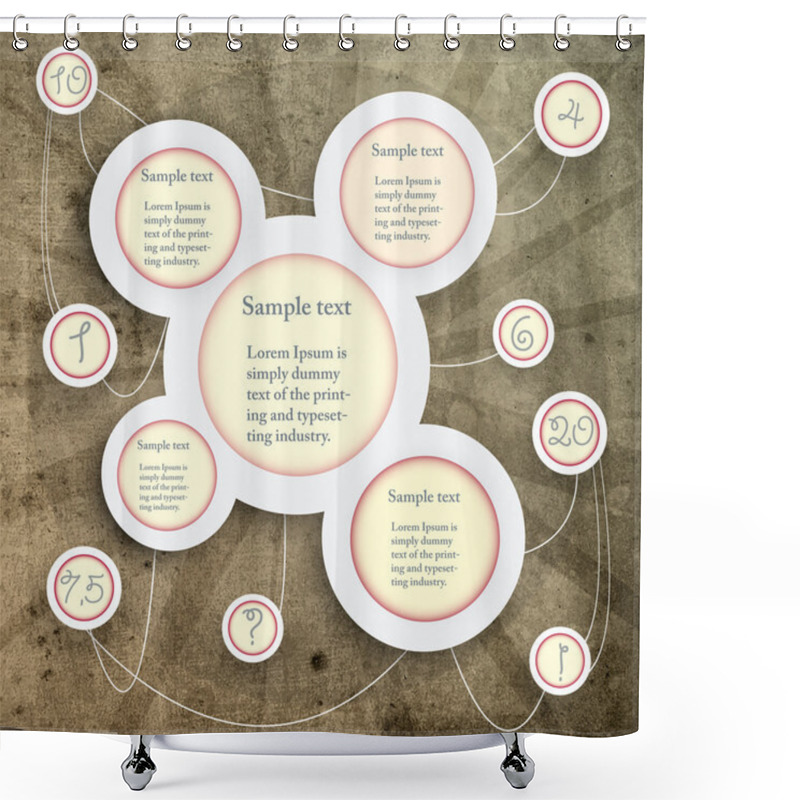 Personality  Background With Text And Number Forms Shower Curtains