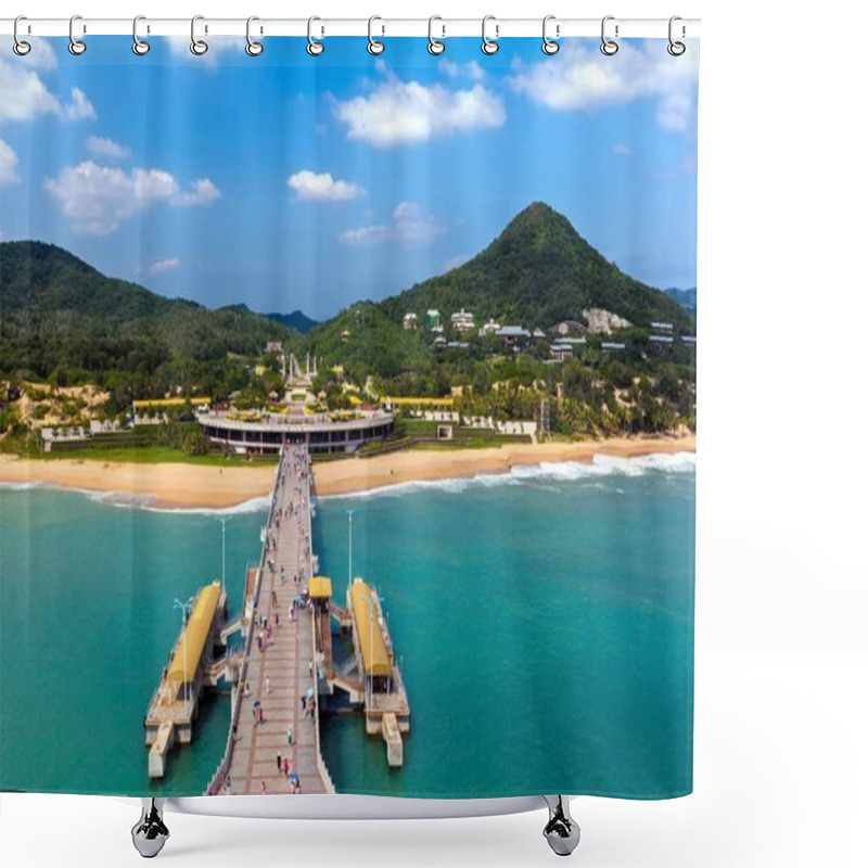 Personality  The Coastline Of Nanshan Buddhist Cultural Park, Sanya, Hainan Island, China.  Shower Curtains