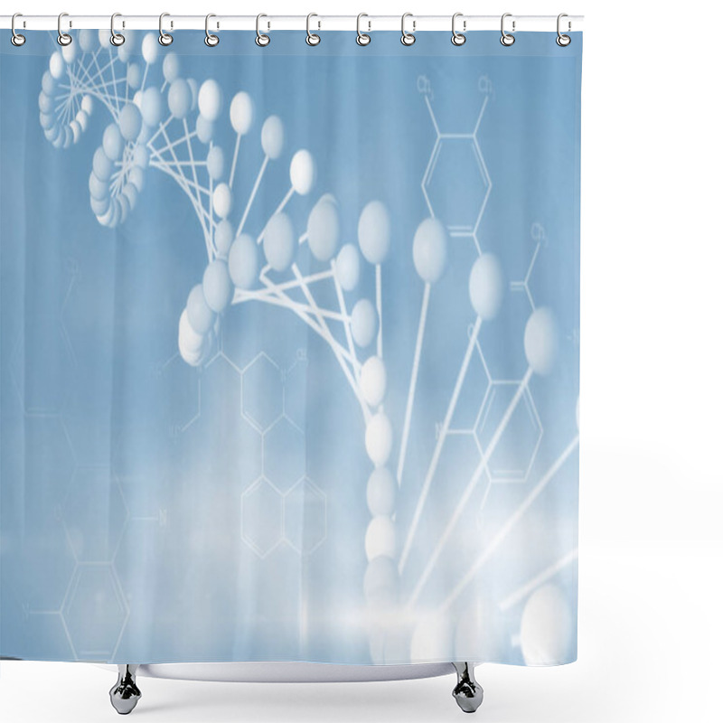 Personality  DNA Strand With Chemical Structures  Shower Curtains