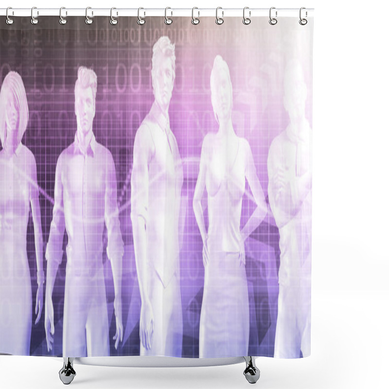 Personality  Abstract Data As A Concept Shower Curtains