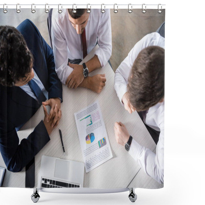 Personality  Businessmen Discussing Charts  Shower Curtains