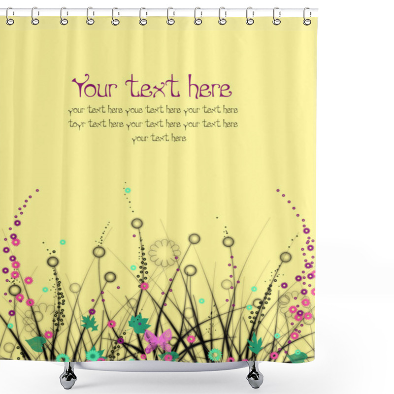 Personality  Abstract Floral Background Shower Curtains