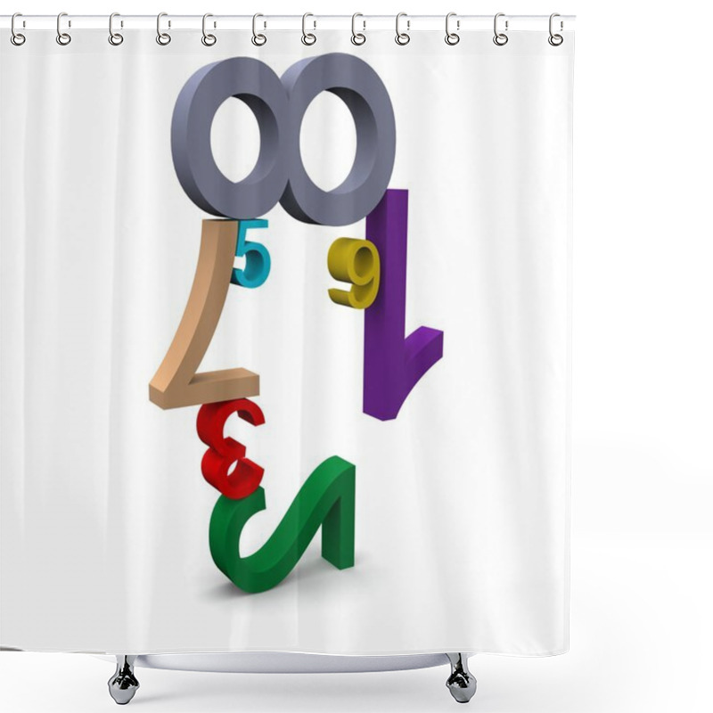 Personality  Human Face Of The Data Figures Shower Curtains