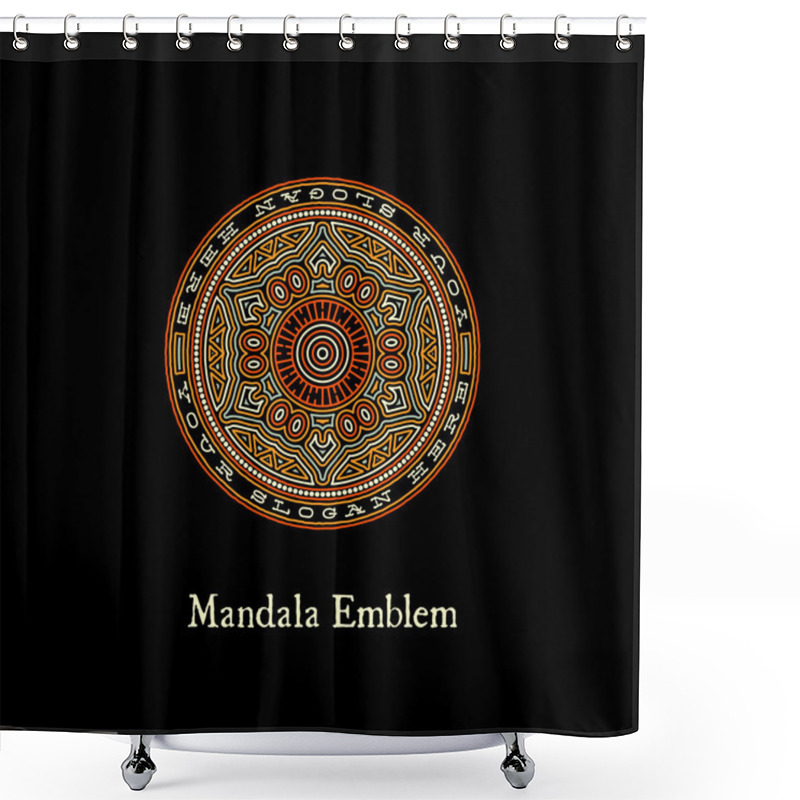 Personality  Mandala Emblem Template Shower Curtains