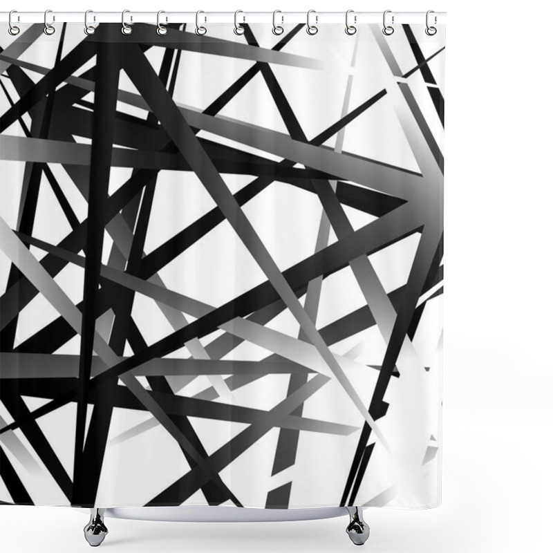 Personality  Abstract Overlapping Shapes Background Shower Curtains