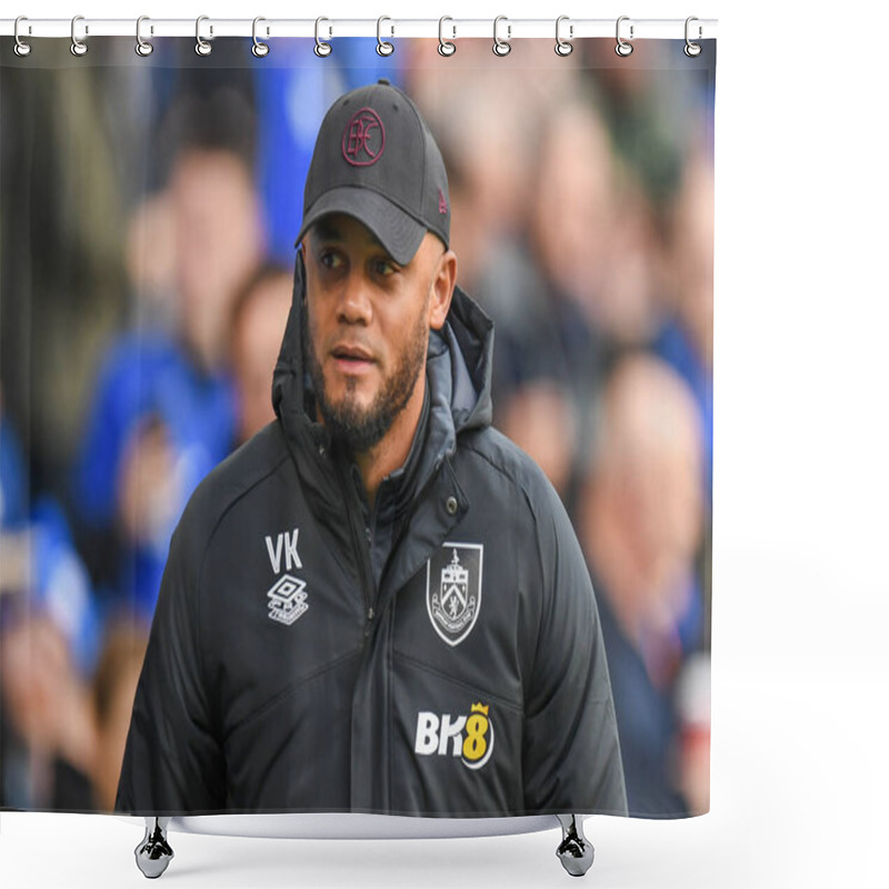 Personality  Vincent Kompany Manager Of Burnley During The Sky Bet Championship Match Cardiff City Vs Burnley At Cardiff City Stadium, Cardiff, United Kingdom, 1st October 202 Shower Curtains