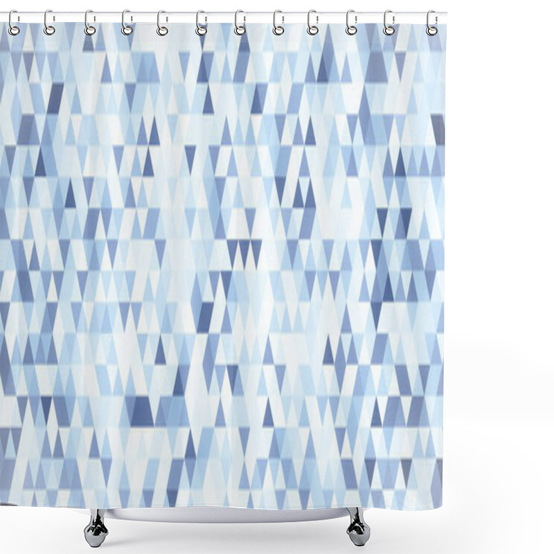 Personality  Abstract Polygonal Triangle Illustration. Triangular Backdrop. Shower Curtains