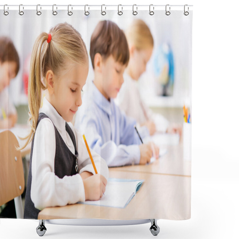 Personality  Pupils Are Writing In Their Copybooks Shower Curtains