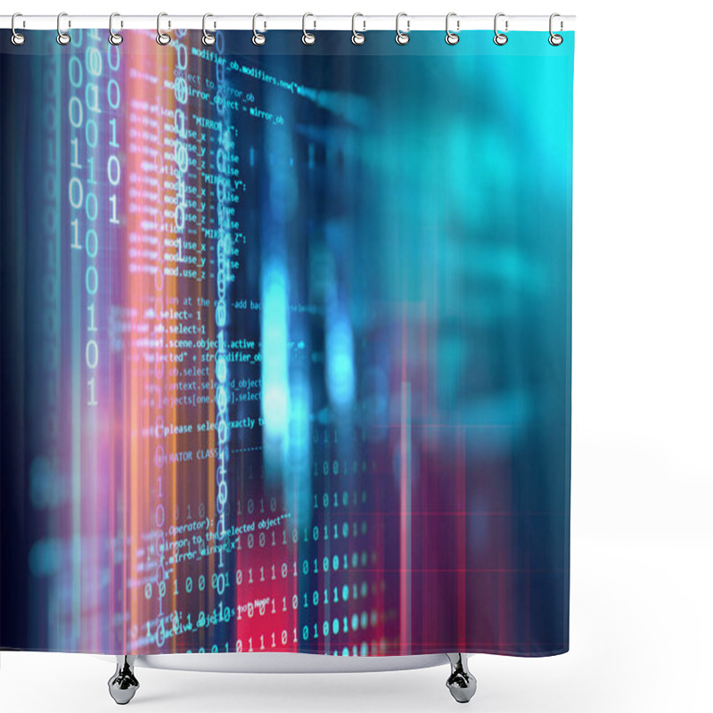 Personality  Programming Code Abstract Technology Background Of Software Developer And  Computer Script Shower Curtains