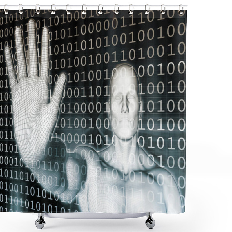 Personality  Information Technology Concept Art Shower Curtains