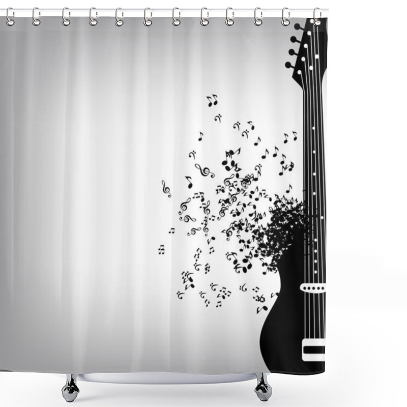 Personality  Abstract Music Background Vector Illustration For Your Design Shower Curtains