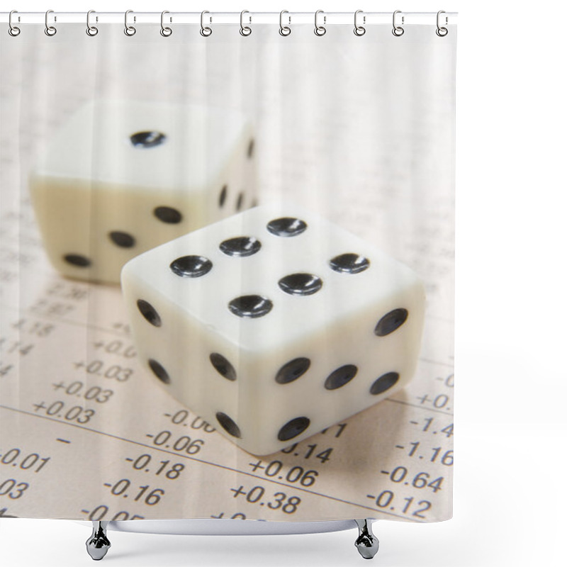 Personality  Dice And Numbers Shower Curtains