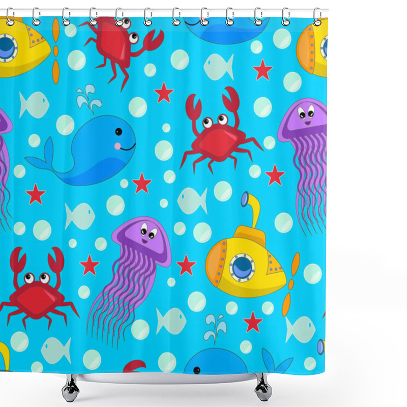 Personality  Underwater Life Pattern Shower Curtains