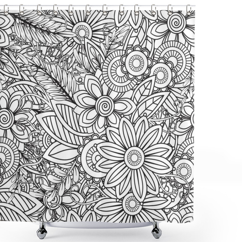 Personality  Floral Seamless Pattern Shower Curtains