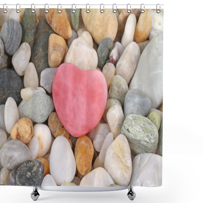 Personality  Rose Quartz Heart Shower Curtains