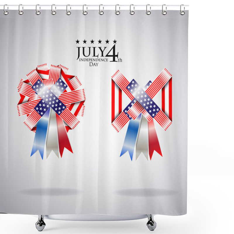 Personality  USA Independence Day Illustration Shower Curtains