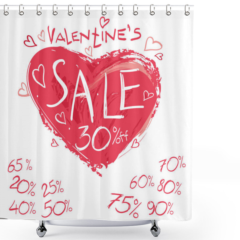 Personality  Valentine Sale 06 Shower Curtains