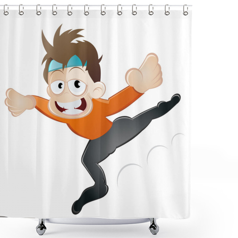 Personality  Funny Cartoon Dancer Shower Curtains