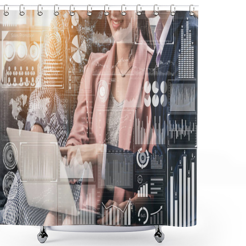 Personality  Big Data Technology For Business Finance Concept. Shower Curtains