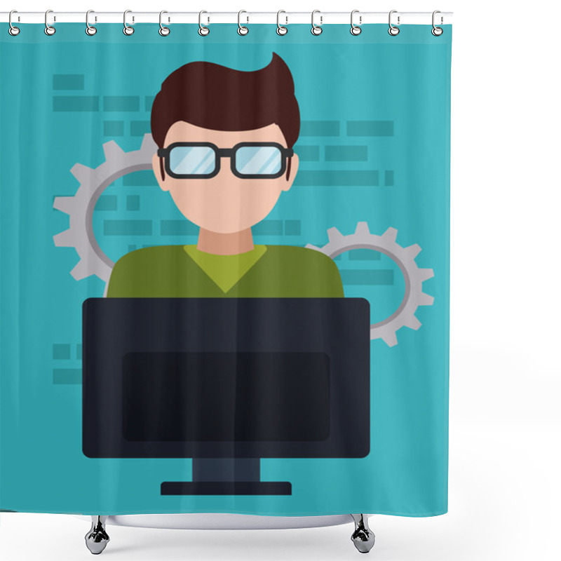 Personality  Web Developer Design. Shower Curtains