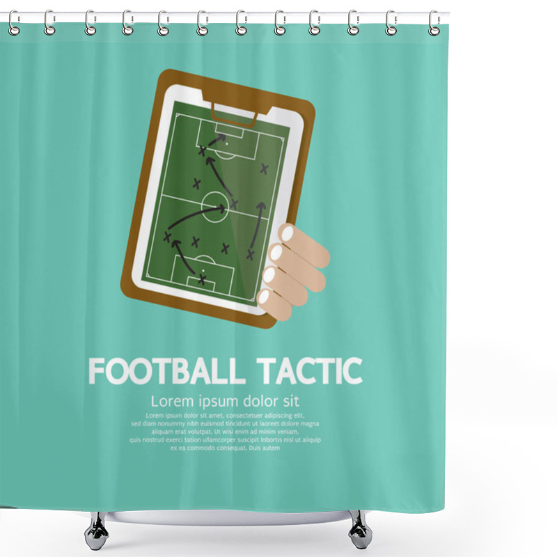 Personality  Football Tactic Vector Illustration Shower Curtains