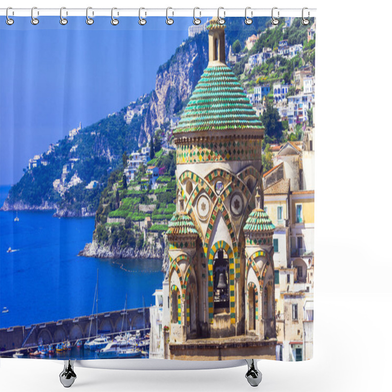 Personality  Scenic Amalfi -beautiful Views And Beautiful Churches.Italy Shower Curtains