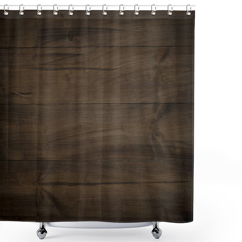 Personality  Brown Dark Natural Wooden Texture.  Shower Curtains