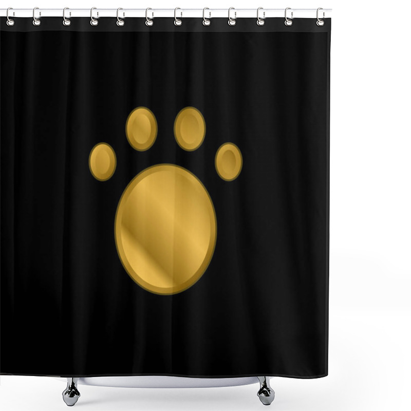 Personality  Animal Gold Plated Metalic Icon Or Logo Vector Shower Curtains